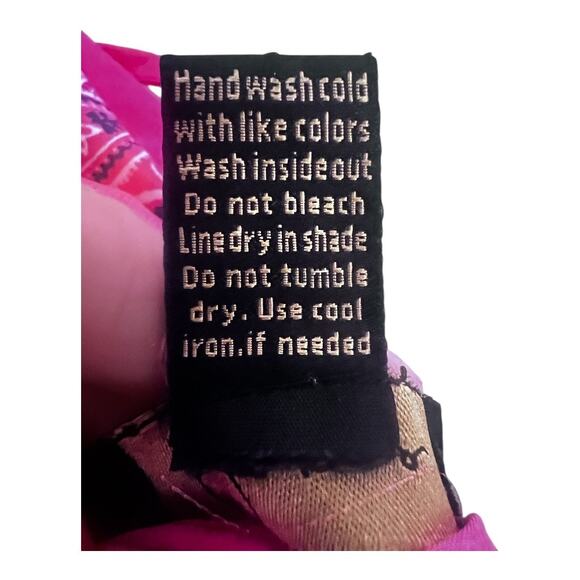 JAPNA Satin Bandana Tie Back Halter W/Adjustable Straps Top Size M - Picture 4 of 4